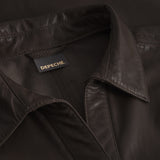 Depeche leather wear Julia kortærmet skindskjorte Shirts 008 Chocolate