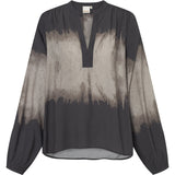Depeche Clothing Kia bluse i smukt print Blouse 268 Grey Printed