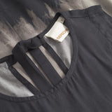 Depeche Clothing Kia top i smukt print Tops 268 Grey Printed