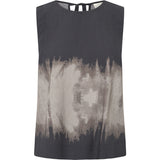 Depeche Clothing Kia top i smukt print Tops 268 Grey Printed