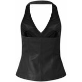 Depeche leather wear Kimmi habitvest i en blød skindkvalitet Vest 099 Black (Nero)