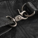 DEPECHE Klassisk bumbag i blødt vasket læderkvalitet Bumbag 099 Black (Nero)