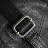DEPECHE Klassisk bumbag i blødt vasket læderkvalitet Bumbag 099 Black (Nero)