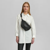 DEPECHE Klassisk must-have bumbag i skind Bumbag 099 Black (Nero)