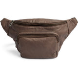 DEPECHE Klassisk must-have bumbag i skind Bumbag 250 Dark Taupe
