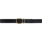 DEPECHE Klassisk skindbælte med metal-loop Belts 154 Black/Brass