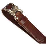 DEPECHE Klassisk skindbælte til jeans Belts 161 Dark brown