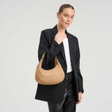 DEPECHE Klassisk skuldertaske i kalveskind Shoulderbag / Handbag 156 Camel