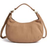 DEPECHE Klassisk skuldertaske i kalveskind Shoulderbag / Handbag 156 Camel