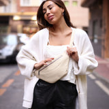 DEPECHE Læder bumbag i klassisk design Bumbag 202 Vanilla