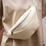 DEPECHE Læder bumbag i klassisk design Bumbag 202 Vanilla