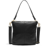 DEPECHE Læder håndtaske / skuldertaske i blød kvalitet Shoulderbag / Handbag 099 Black (Nero)