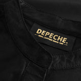 Depeche leather wear Lang Tielde læderskjorte i blød kvalitet Shirts 099 Black (Nero)
