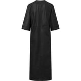 Depeche leather wear Lang feminin læderkjole i blød kvalitet Dresses 099 Black (Nero)