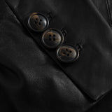 Depeche leather wear Lang læderblazer jakke i blød og lækker kvalitet Jackets 099 Black (Nero)