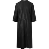 Depeche leather wear Lang skjorte/kjole i en dejlig blød læderkvalitet Dresses 099 Black (Nero)