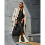 Depeche leather wear Lang skjorte/kjole i en dejlig blød læderkvalitet Dresses 099 Black (Nero)