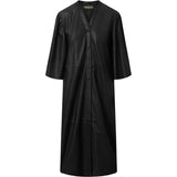 Depeche leather wear Lang skjorte/kjole i en dejlig blød læderkvalitet Dresses 099 Black (Nero)