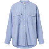 Depeche Clothing Langærmet oversize Fay skjorte Shirts 029 Blue
