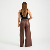 Depeche leather wear Lauren MW Full Lenght Skindbuks Pants 106 Coffee