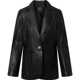 Depeche leather wear Leana tidsløs skindblazer Blazer 099 Black (Nero)