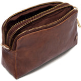 DEPECHE Lille læder clutch i klassisk og enkelt design Small bag / Clutch 133 Brandy