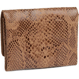 DEPECHE Pung/kreditkortholder i blødt læder Purse / Credit card holder 289 Camel Snake