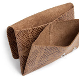 DEPECHE Pung/kreditkortholder i blødt læder Purse / Credit card holder 289 Camel Snake