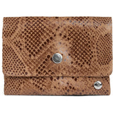 DEPECHE Pung/kreditkortholder i blødt læder Purse / Credit card holder 289 Camel Snake