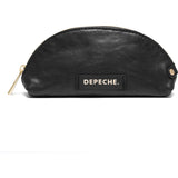 DEPECHE Lille rejse kosmetiktaske i blødt læder Accessories 099 Black (Nero)