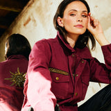 Depeche Clothing Lilly cargo jakke Jackets 279 Burgundy