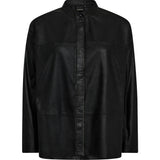 Depeche leather wear Line feminin læderskjorte Shirts 099 Black (Nero)