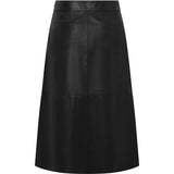 Depeche leather wear Lisa klassisk skindnederdel Skirts 099 Black (Nero)