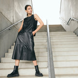 Depeche leather wear Lisa klassisk skindnederdel Skirts 099 Black (Nero)