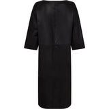 Depeche leather wear Lorenza skindkjole med fin ærme detalje Dresses 099 Black (Nero)