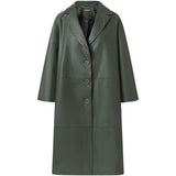 Depeche leather wear Mille lang skindjakke i blød kvalitet Jackets 213 Vintage green