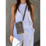 DEPECHE Mobiltaske i blødt læder Mobilebag 082 Leopard