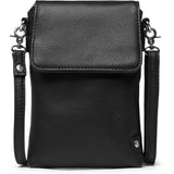 DEPECHE Mobiltaske i blødt læder Mobilebag 099 Black (Nero)