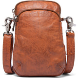 DEPECHE Mobiltaske i blødt vintage look skind Mobilebag 014 Cognac