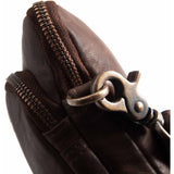 DEPECHE Mobiltaske i blødt vintage look skind Mobilebag 068 Winter brown