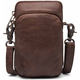 DEPECHE Mobiltaske i blødt vintage look skind Mobilebag 068 Winter brown