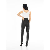 Depeche leather wear Moderne Carrie RW skindbuks med loose fitting Pants 099 Black (Nero)