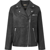 Depeche leather wear Moderne Leah biker læderjakke med flotte detaljer Jackets 099 Black (Nero)