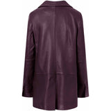 Depeche leather wear Must-have Maya læderblazer jakke i blød kvalitet Blazer 198 Dark Blossom