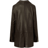 Depeche leather wear Must-have Maya læderblazer jakke i blød kvalitet Blazer 214 Dark Chocolate