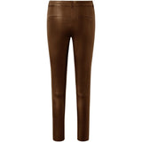 Depeche leather wear Musthave RW Caroline chino læderbuks i strækkvalitet Pants 008 Chocolate