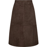 Depeche leather wear Naomi midi ruskindsnederdel Skirts 217 Deer