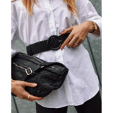 DEPECHE Rummelig bumbag i kvalitetsskind Bumbag 099 Black (Nero)