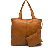 DEPECHE Oversize shopper taske i vintage look Shopper 014 Cognac