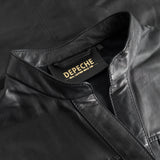 Depeche leather wear Paige skjortekjole i blødt skind Dresses 099 Black (Nero)